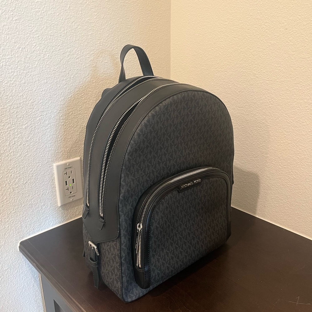 Michael Kors Charcoal Patterned Backpack - Picture 2 of 3